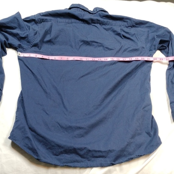 U.S.Polo Assn men's navy blue long sleeved button down shirt size medium - Picture 10 of 10